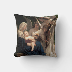 The Angels by William Adolphe Bouguereau Throw Pillow