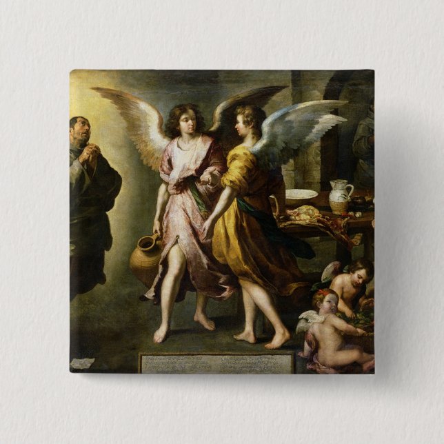 The Angels' Kitchen, 1646 2 Inch Square Button (Front)