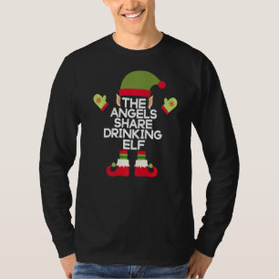 The Angel's Share Drinking Santa Funny Bourbon Chr T-Shirt