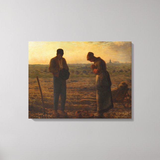 The Angelus, 1857-1859 by Jean-Francois Millet Canvas Print (Front)