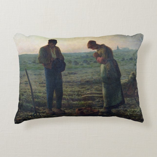 The Angelus, 1857-59 Decorative Pillow (Front)