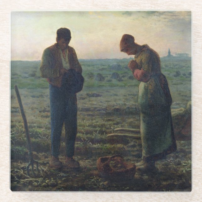 The Angelus, 1857-59 Glass Coaster (Front)