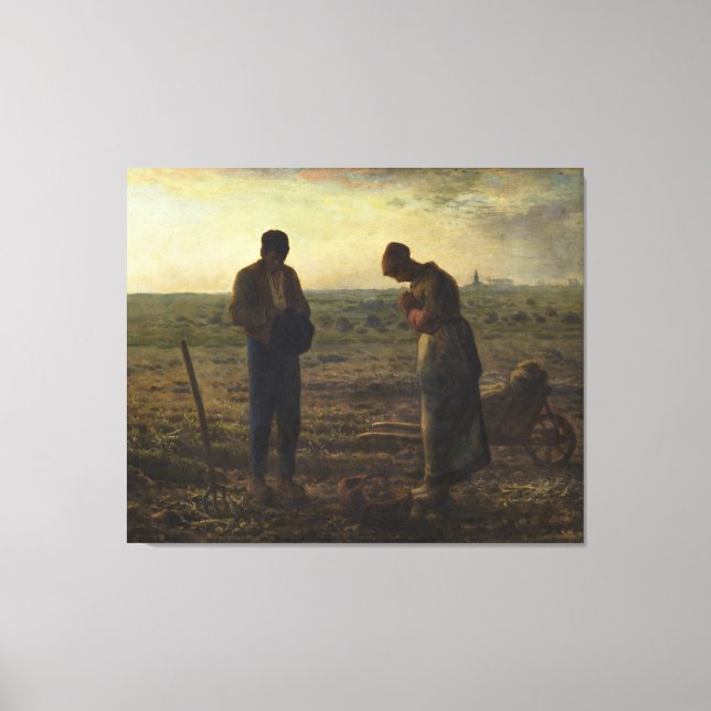 The Angelus by Jean-François Millet Canvas Print (Front)