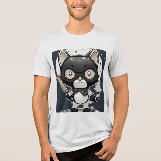 The Anger cat Tri-Blend Shirt (Front)