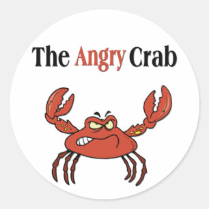 The Angry Crab Classic Round Sticker