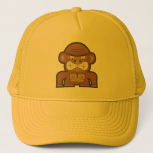 The Angry Donkey Monkey - Customizable Background Trucker Hat
