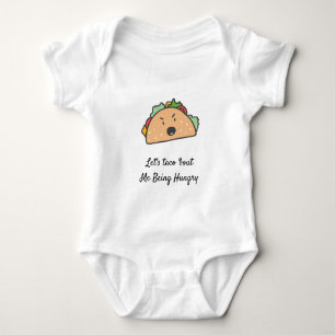 The Angry Taco Custom Two Line Text Baby Bodysuit