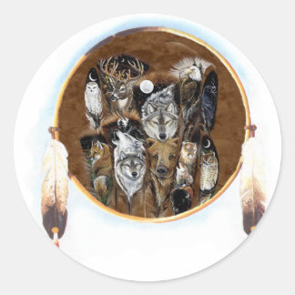 The animals-1 classic round sticker