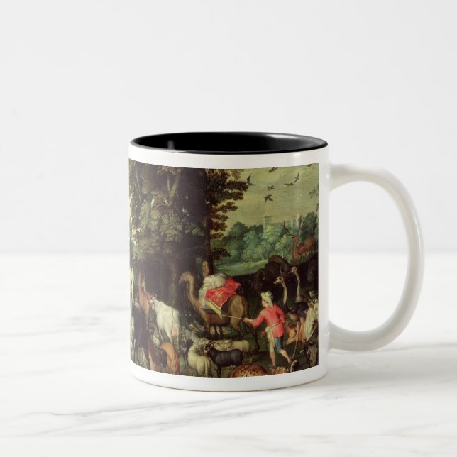 The Animals Entering Noah's Ark Two-Tone Coffee Mug (Right)