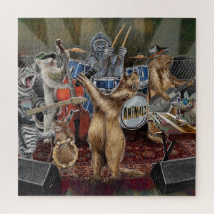 The Animalz Band Animal Musicians Performing Jigsaw Puzzle