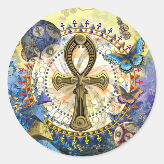 The Ankh Classic Round Sticker (Front)