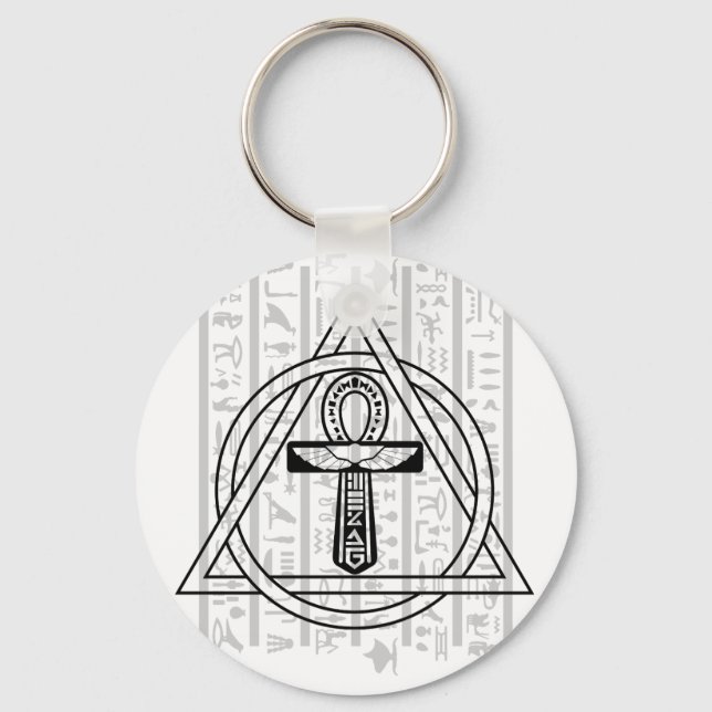 The Ankh - Egyptian Hieroglyphs Keychain (Front)