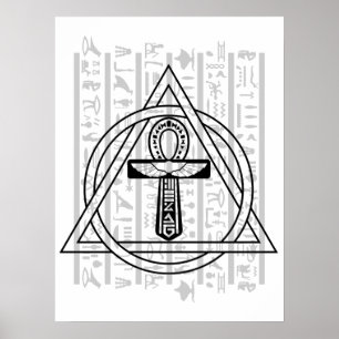 The Ankh - Egyptian Hieroglyphs Poster