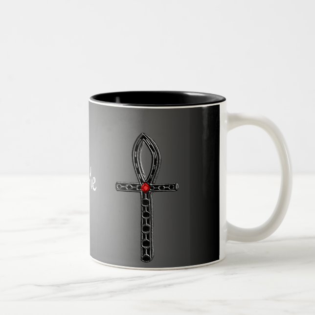 The Ankh (Silver) Two-Tone Coffee Mug (Right)