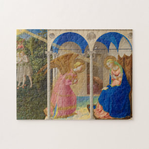 The Annunciation, 1426 by Fra Angelico Jigsaw Puzzle