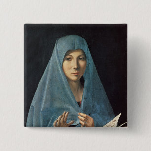 The Annunciation, 1474-75 2 Inch Square Button