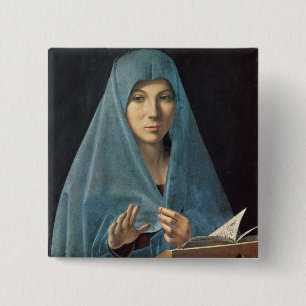 The Annunciation, 1474-75 (oil on panel) 2 Inch Square Button