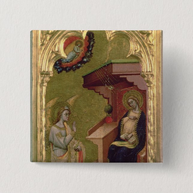 The Annunciation 2 Inch Square Button (Front)