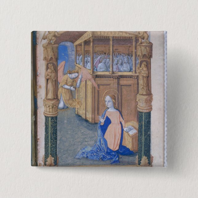 The Annunciation 2 Inch Square Button (Front)