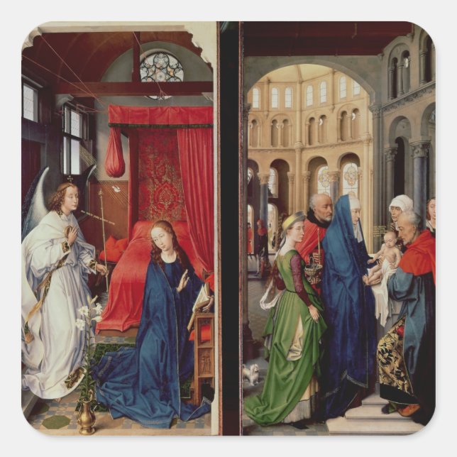 The Annunciation and the Presentation in Temple Square Sticker (Front)