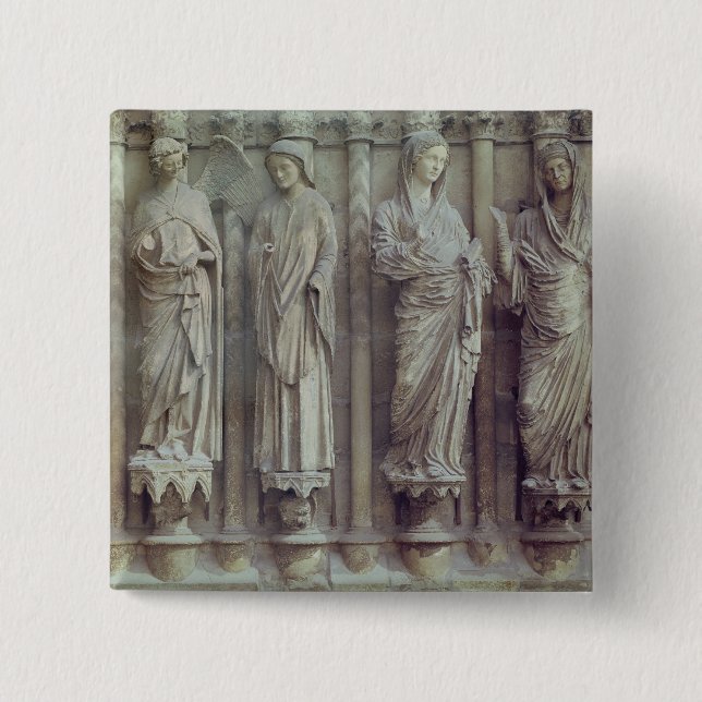 The Annunciation and the Visitation 2 Inch Square Button (Front)