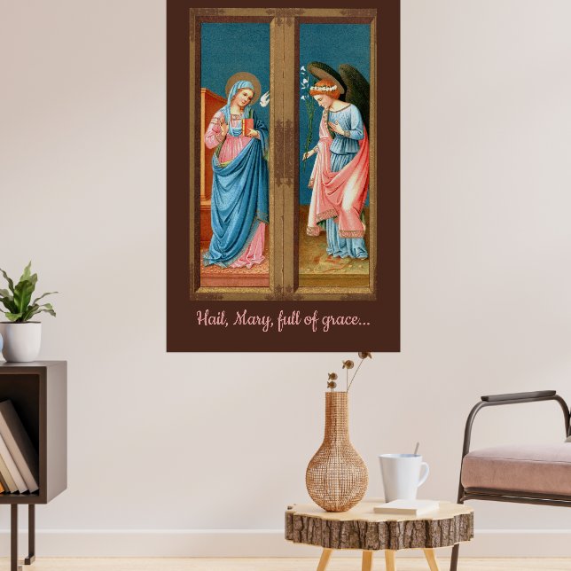The Annunciation by F. Lippi (M 038) Poster (Living Room 3)