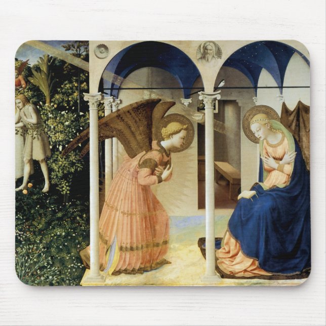 The Annunciation by Fra Angelico Mouse Pad (Front)