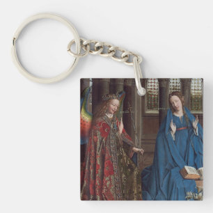 The Annunciation by Jan van Eyck Keychain