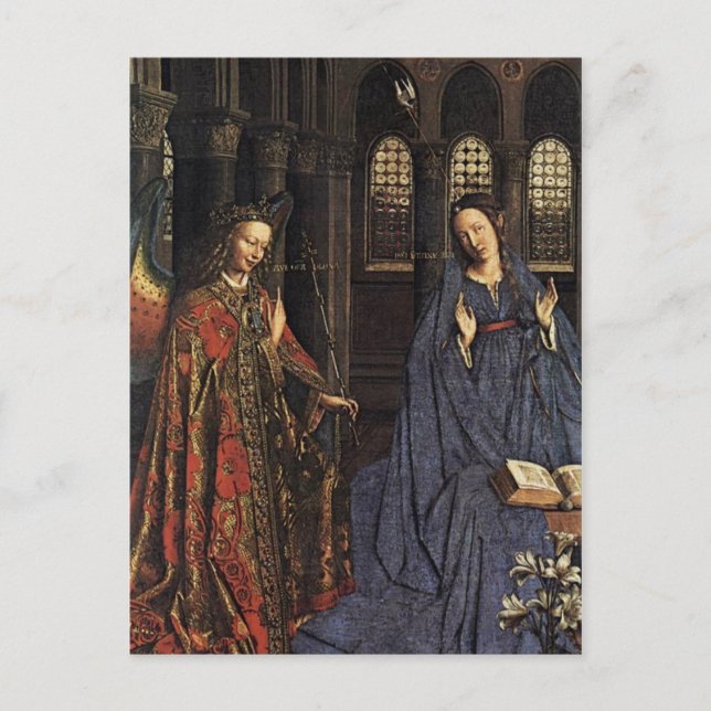 The Annunciation by Jan van Eyck Postcard (Front)