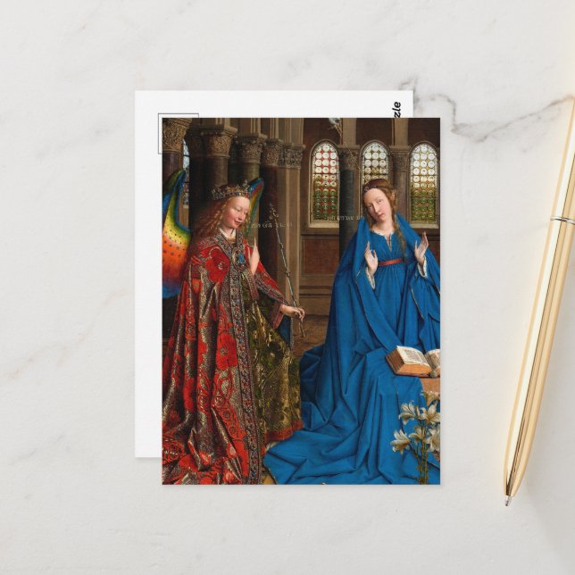 The Annunciation by Jan van Eyck Postcard (Front/Back In Situ)