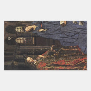 The Annunciation by Jan van Eyck Sticker