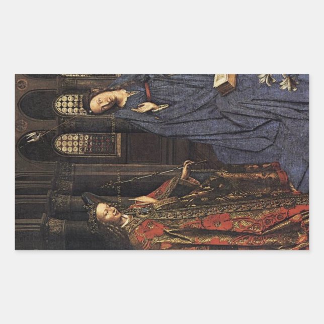 The Annunciation by Jan van Eyck Sticker (Front)