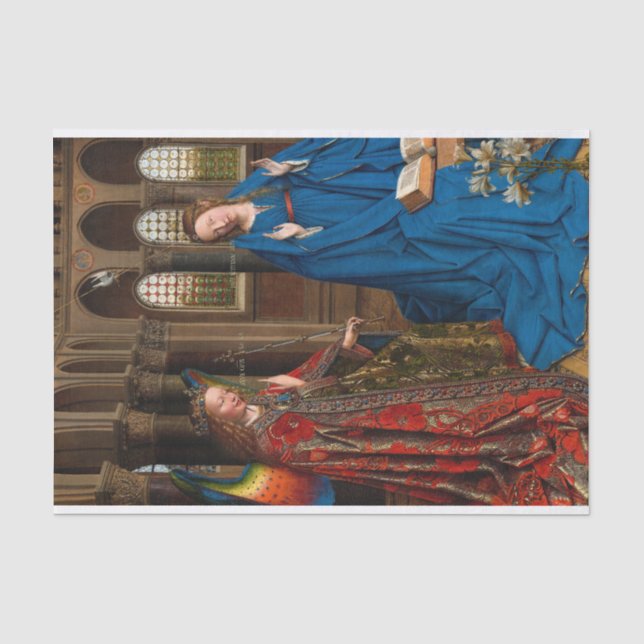 The Annunciation by Jan van Eyck Tissue Paper (Front)