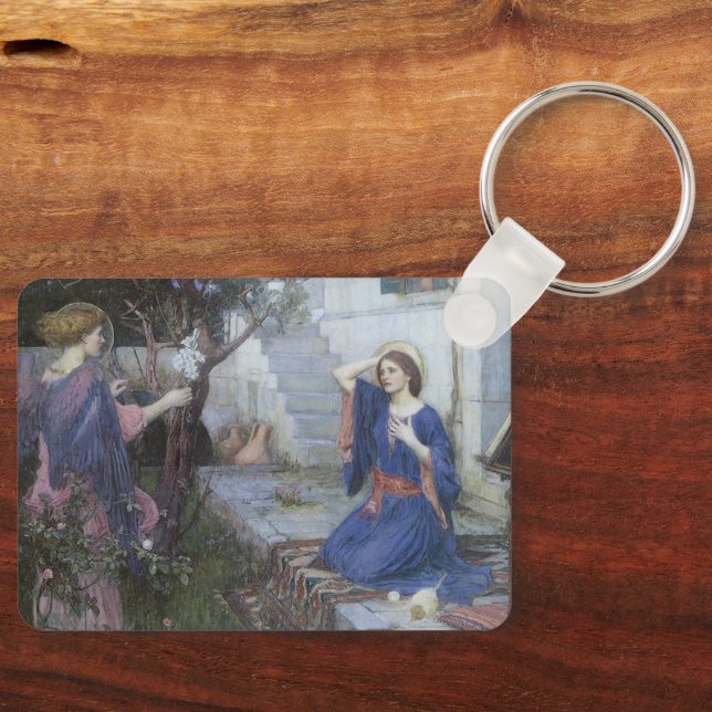 The Annunciation by John William Waterhouse Keychain (Front)