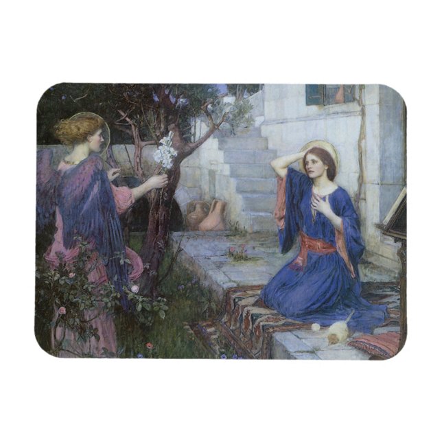 The Annunciation by John William Waterhouse Magnet (Horizontal)