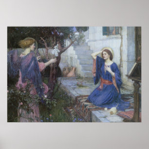 The Annunciation by John William Waterhouse Poster