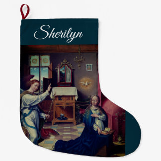 The Annunciation by Joos van Cleve: Large Christmas Stocking