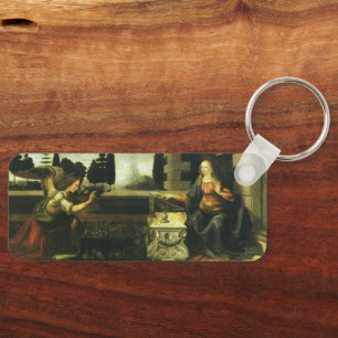 The Annunciation by Leonardo da Vinci Keychain