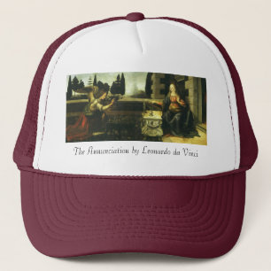 The Annunciation by Leonardo da Vinci Trucker Hat