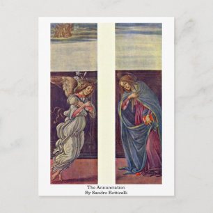 The Annunciation By Sandro Botticelli Postcard