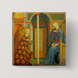 The Annunciation, c. 1423-24 2 Inch Square Button