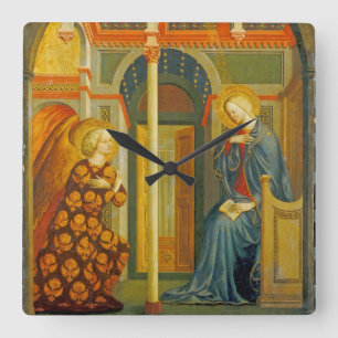The Annunciation, c. 1423-24 Square Wall Clock
