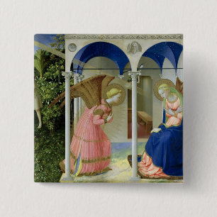The Annunciation, c.1430-32 2 Inch Square Button