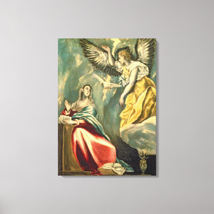 The Annunciation, c.1595-1600 Canvas Print