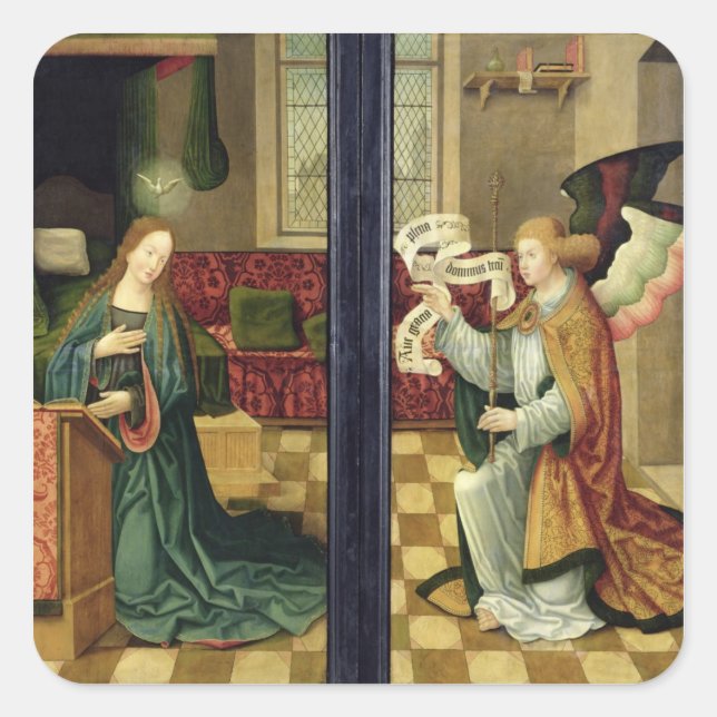 The Annunciation, Cologne School Square Sticker (Front)