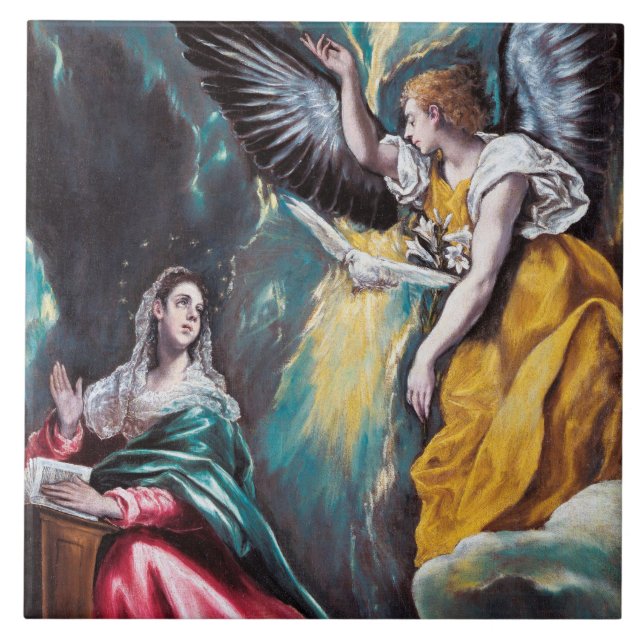 The Annunciation, El Greco Tile (Front)