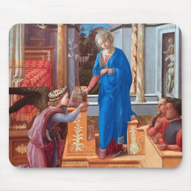 The Annunciation, Filippo Lippi, 1440 Mouse Pad (Front)