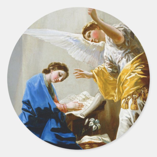 The Annunciation Francisco José de Goya fine art Classic Round Sticker (Front)
