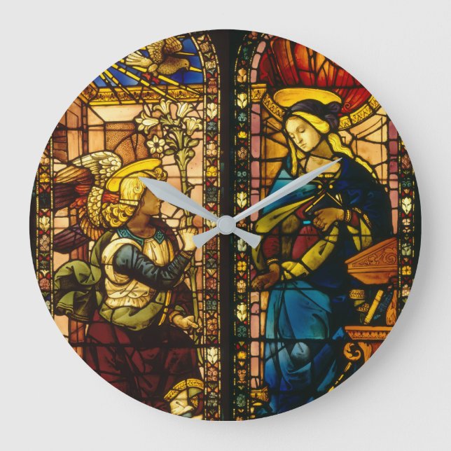 The Annunciation In Multi-Colours Large Clock (Front)