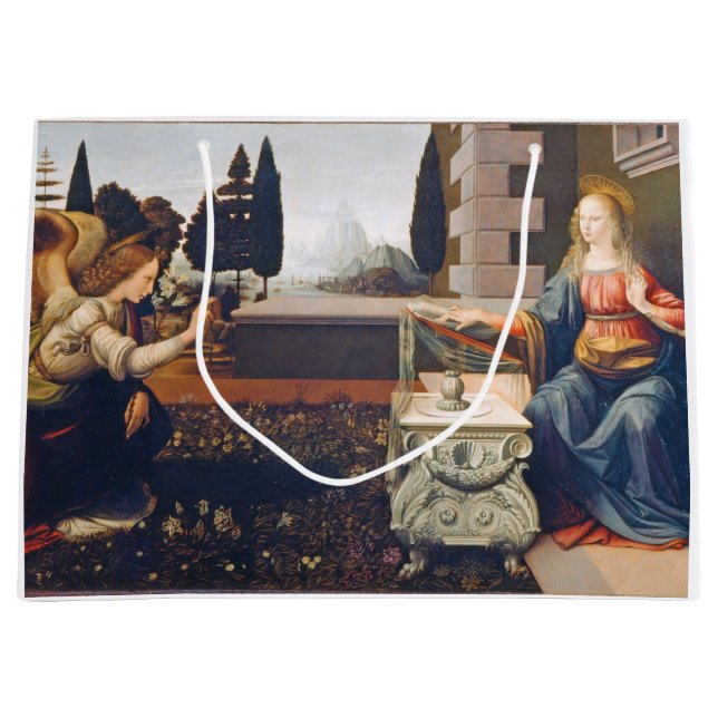 The Annunciation, Leonardo da Vinci, 1472–1473 Large Gift Bag